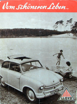 Lloyd Modelprogram 1955 "Vom schoeneren Leben" Carbrochure (7472)